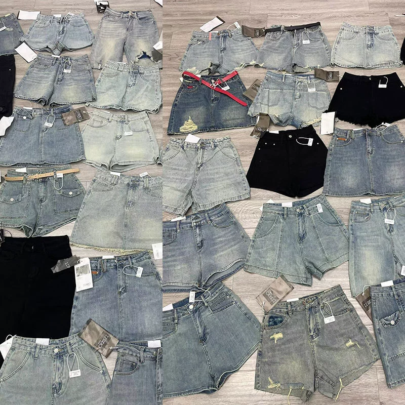 2025 высокого класса снятие со скидкой бренда женская одежда джинсы шорты оптом из первых рук вещает реальную цепочку поставок