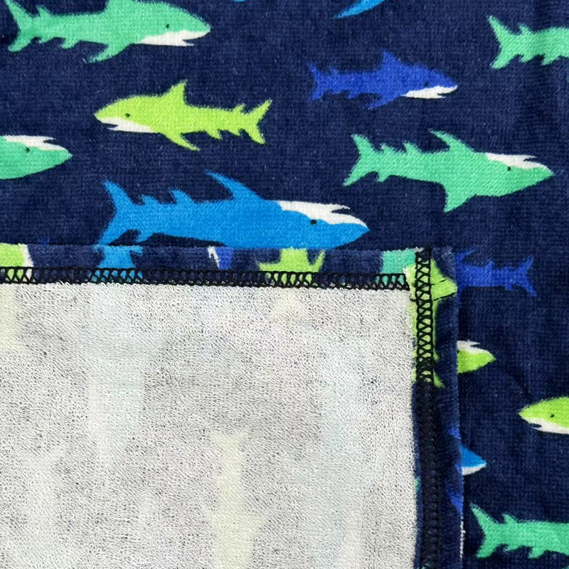 Algodón 100% algodón capa para niños toalla de baño capa bebé toalla de baño con capucha absorbente de dibujos animados estampado de playa bata de baño