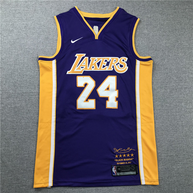 25Th Season Lakers Kobe 24 #   Knight James 23 # Warriors 30 # Curry Basketball Jersey Embroidered Jersey