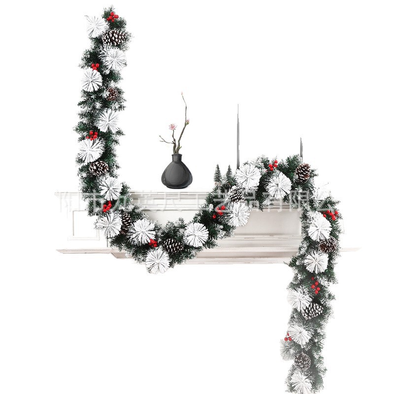 クリスマス 2.7 メートルの尖ったスプレー白松葉籐白い花ホテルのクリスマス雰囲気レイアウトウィンドウディスプレイ籐|undefined