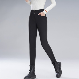 Tight High Waist Pants Off Down Pencil Stretch Duck Down Slim White Pants Women's Leggings Winter