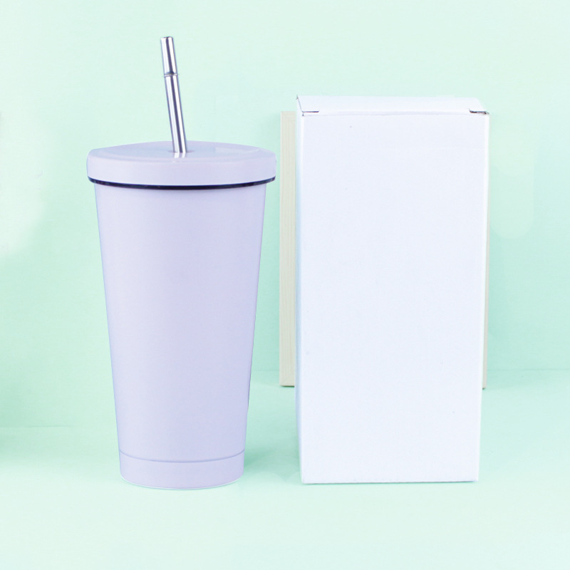 El comercio exterior de acero inoxidable 304 taza de paja transfronteriza de gran capacidad de vacío taza de café portátil taza de vacío del coche regalo