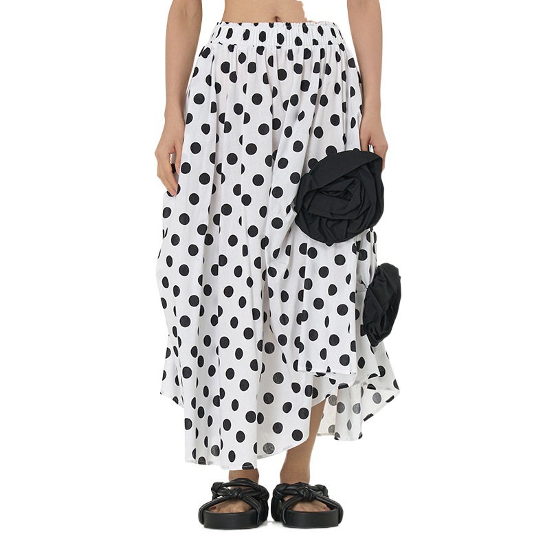 Three-Dimensional Flower Bud Skirt, Slimming Floral Embellished Half Skirt, 2026 Hot-Selling New Design, Irregular Skirt 3351