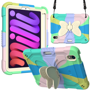 Suitable for 2021 iPad10.2 inch children's anti-fall shell pro11 butterfly protective case mini6 bracket cartoon 9.7