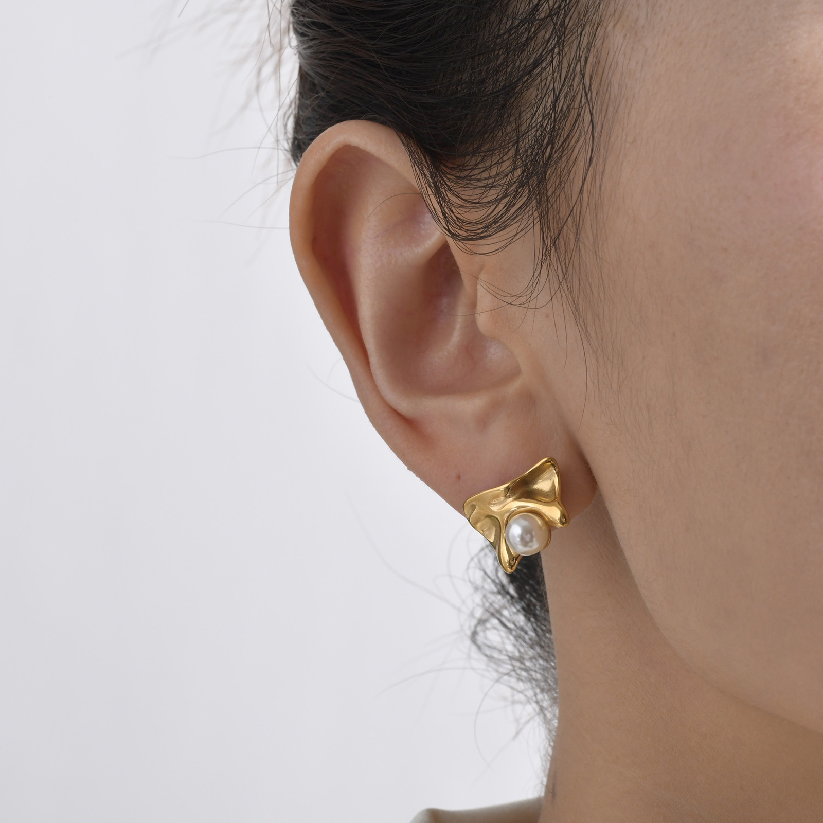 Casual Geometric Titanium Steel Plating Ear Studs 1 Pair