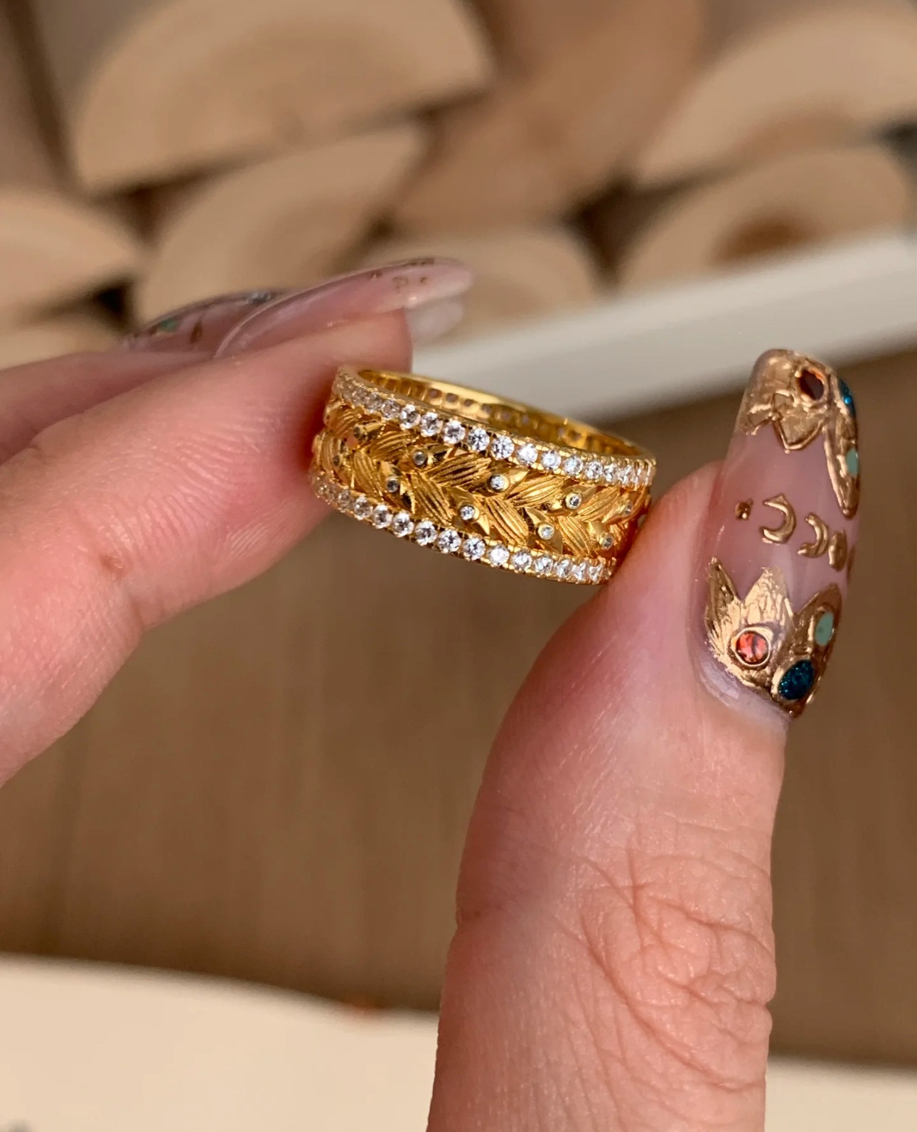 Anillo galaxy ajustable de espiga para mujer estilo vintage_voghion.com