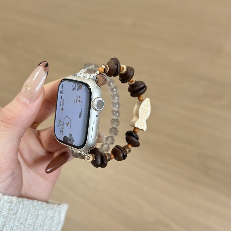 Suitable for Iwatch11 Watch Strap, Apple S11 Watch, Applewatch9 Double Beaded S10/S9 New S8 Wristband