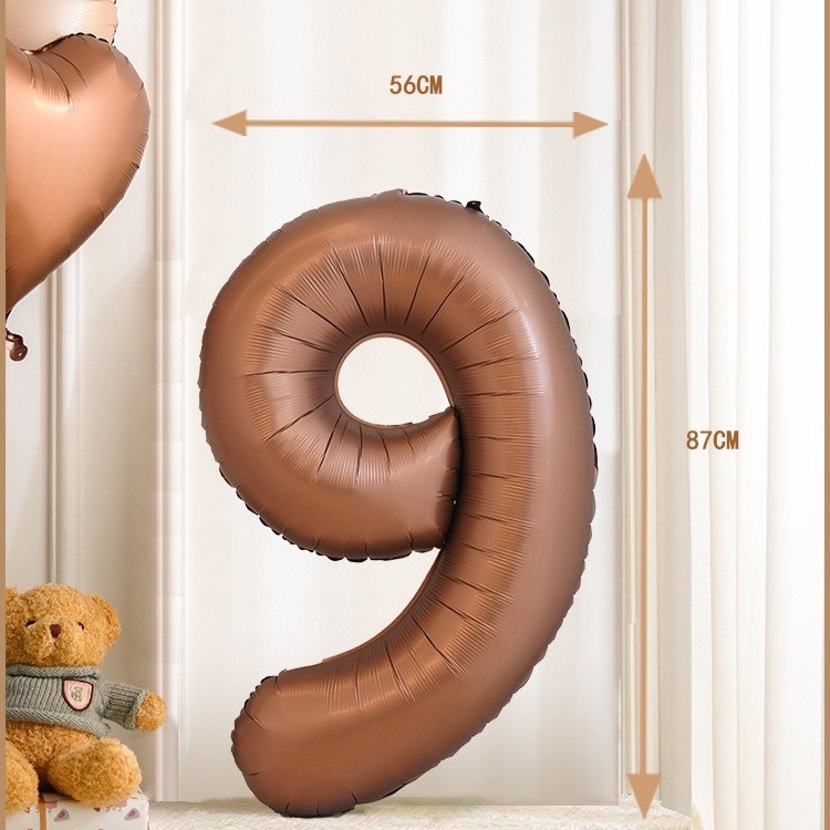 Versión americana cuerpo delgado cumpleaños flotante vacío papel de aluminio película de aluminio globo 32 pulgadas azul Rosa medio digital globo decoración al por mayor