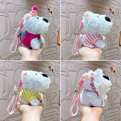 かわいい女装ウエストハイランドキーホルダーペンダント人形クリエイティブカップルぬいぐるみ着用子犬インターネット有名人のスクールバッグペンダント