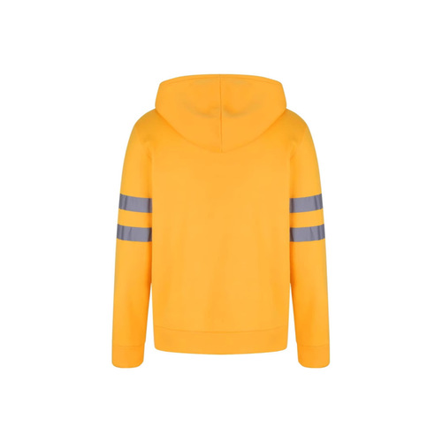Reflective Striped Fleece Hooded Zip-Up Sweatshirt Sweatshirt for Men with Japanese Fabric