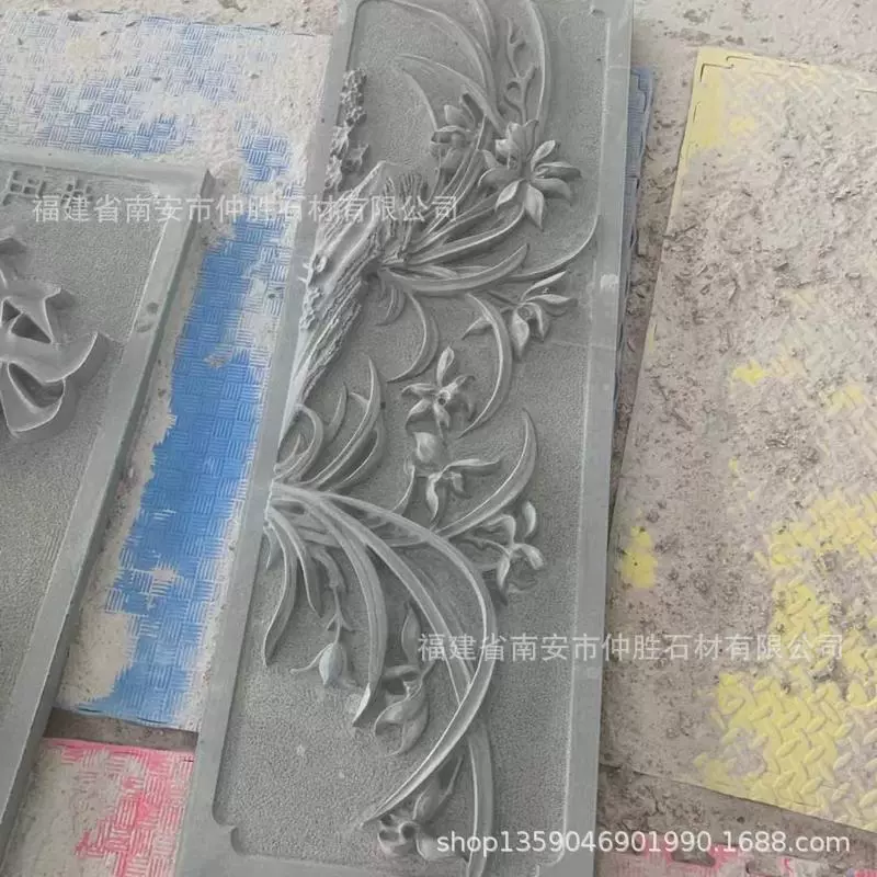 Орхидея китайского стиля желтого песчаника декоративный резной двор нефритовый камень пустая рельефная стела классическая мраморная резная святыня