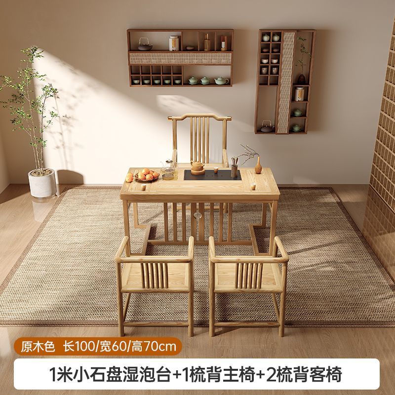 1m 습식 버블 테이블 + 빗등받이 메인 의자 1개 + 빗등받이 게스트 의자 2개