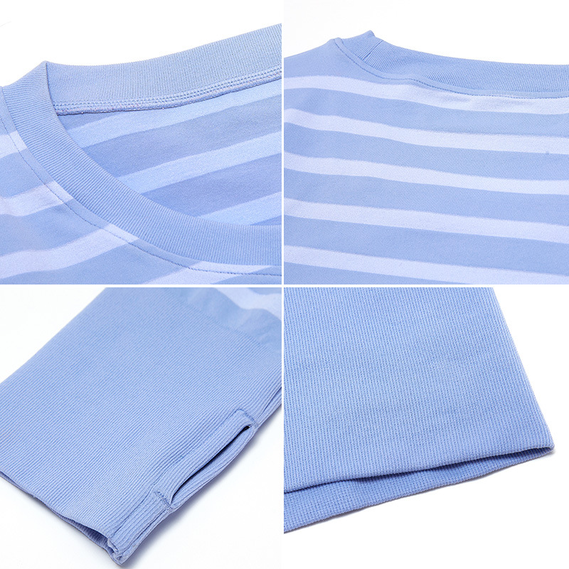 Transfronterizo nueva camiseta de Yoga a rayas deportes Top corto europeo y americano ropa de fitness ropa exterior SLIM-Fit ropa de Yoga de manga larga