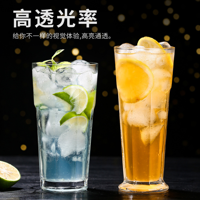 Taza de vidrio, taza de agua, taza octogonal, taza de té de leche gruesa, taza de Gibraltar, taza de jugo de leche, taza de cóctel