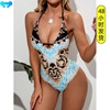 Sexy Women Swimsuits Print One-Piece Swimsuit Female Swimwea|ms