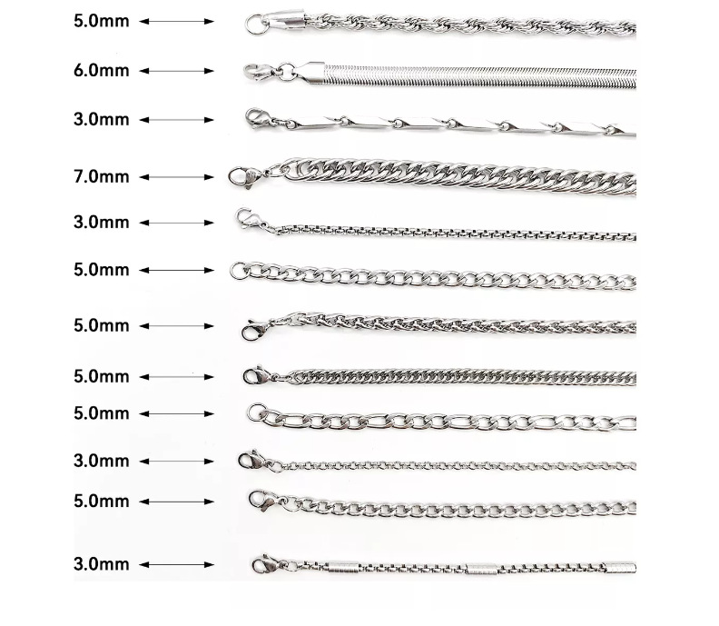 Men's Cuban Chain Bracelet Set Stainless Steel Fashion Jewelry_voghion.com