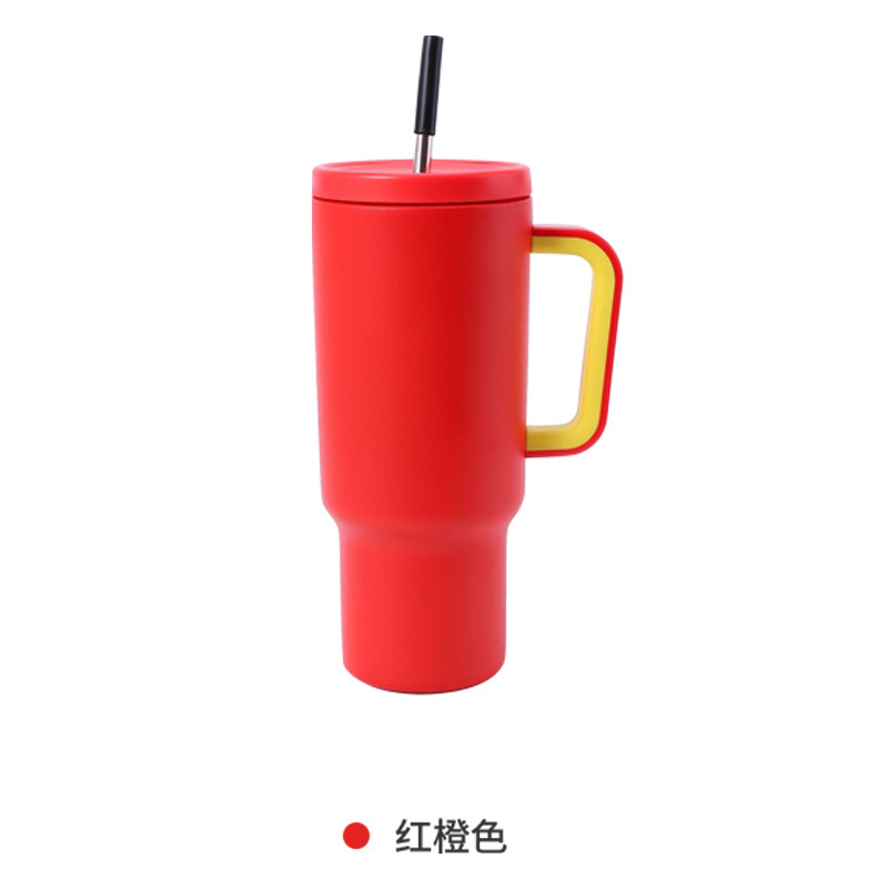 跨境直供40oz汽车杯 304不锈钢保冷冰霸啤酒杯 车载大容量吸管杯|undefined