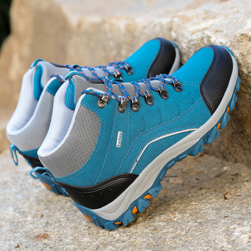 Outdoor shoes, men's high-top hiking shoes, men's velvet warm outdoor cotton shoes, hiking shoes, large size travel shoes, climbing shoes