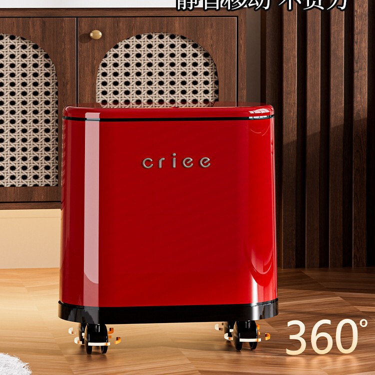 Household Large-Capacity Sandwich Storage Bucket with Lid and Pulley, Living Room Bathroom Cleaning Bucket, Waste Paper Basket, Trash Can