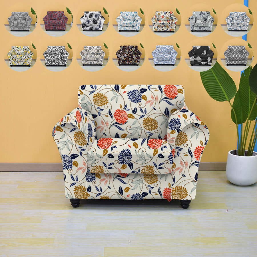 5-piece American stretch single sofa cover plus independent cushion cover 2 pieces for 1 person