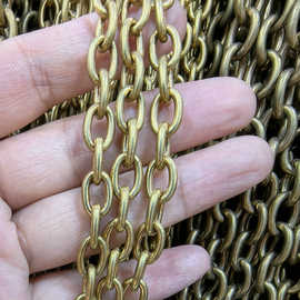 定制精品铜链O字链牛仔链饰品铜链条服饰五金吊链铜链子