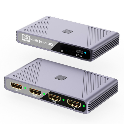 HDMI Switch 3-in-1-out 8K Game Console High-Definition Audio and Video Computer Television Screen Display Converter