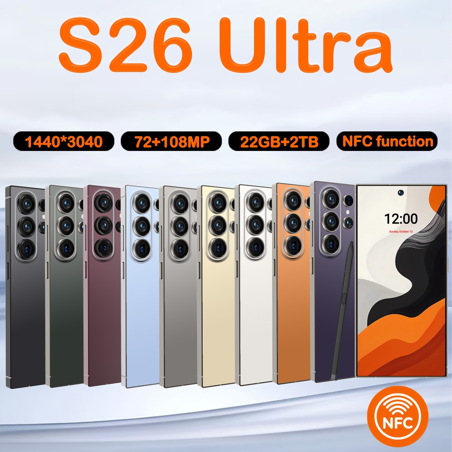 Cugo's New Cross-Border Mobile Phone S26 Ultra 6+64Gb Eight-Core 4g Network Nfc Function
