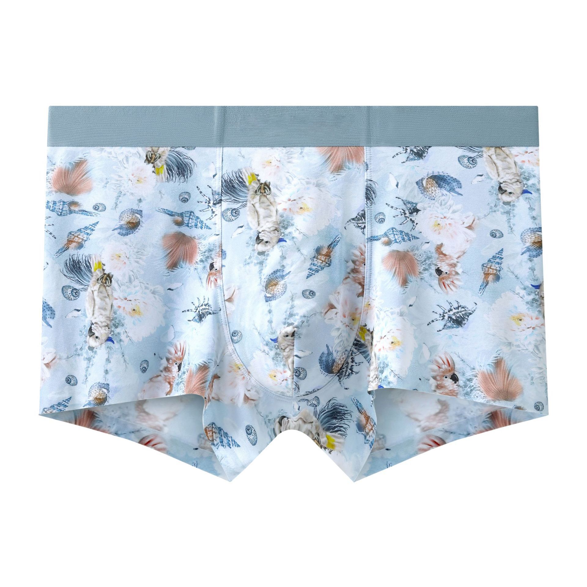 2026 nuevo 60 Orchid Model impresión digital hombre sin marcas calzoncillos de ángulo plano pantalones de cuadrante juveniles