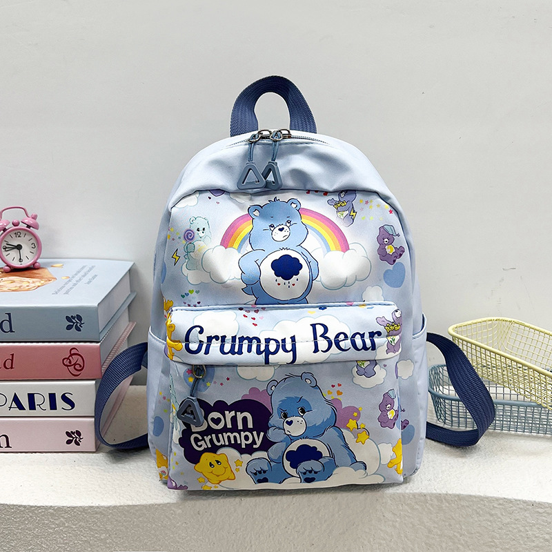 Mochila arco iris de dibujos animados, mochila para niños y niñas, osos lindos, bolsas de viaje dobles, bolsas escolares grandes para estudiantes, grado 1 - 6