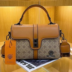 时尚印花包包女新款复古质感百搭单肩女包小众气质通勤撞色斜挎包