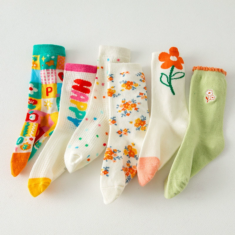 Children's summer thin rainbow socks for amusement parks