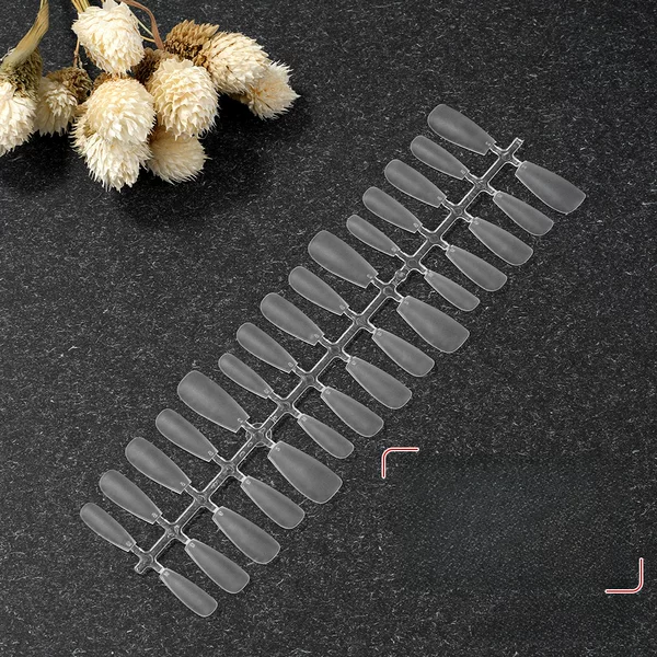 Wear nail nail patch middle ladder fit nail light and non-sensitive nail piece crease-free frosted nail wear piece