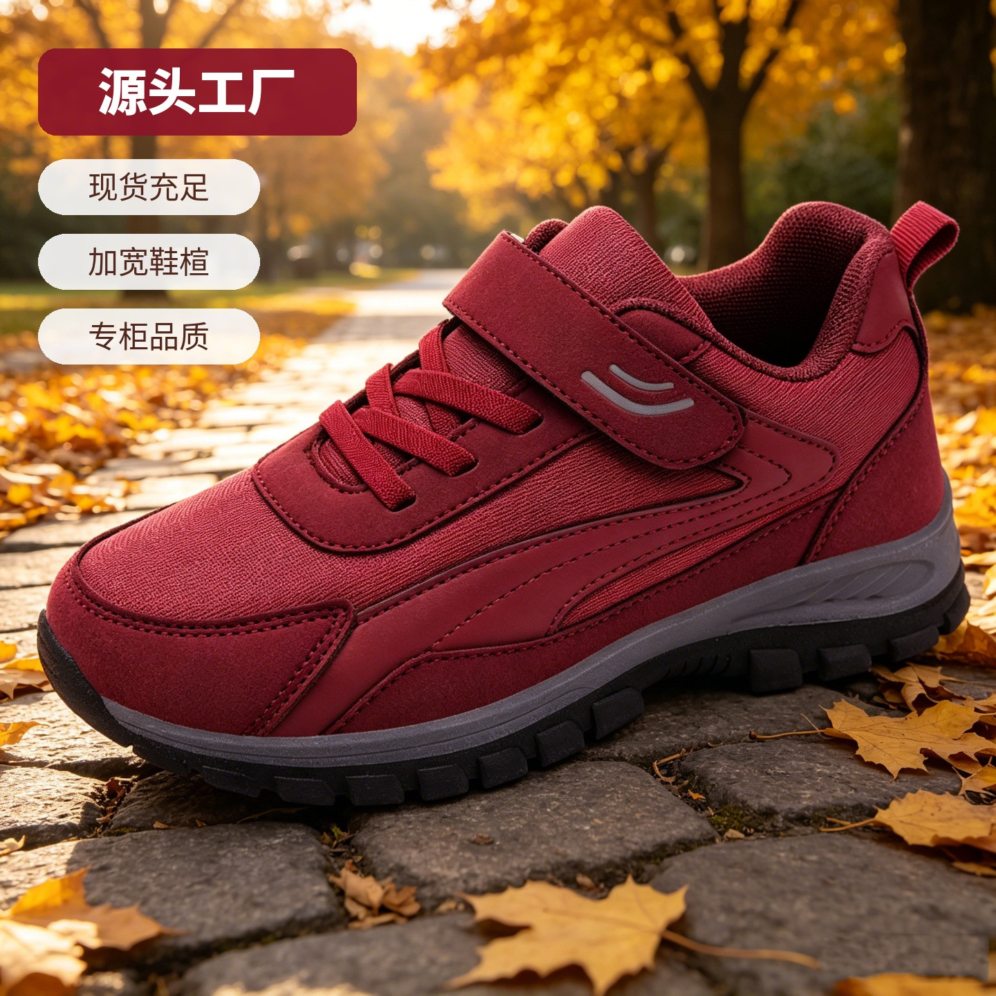 Autumn wear-resistant and non-slip hiking shoes, thickened sports shoes for middle-aged and elderly people, men's and women's travel shoes 2091