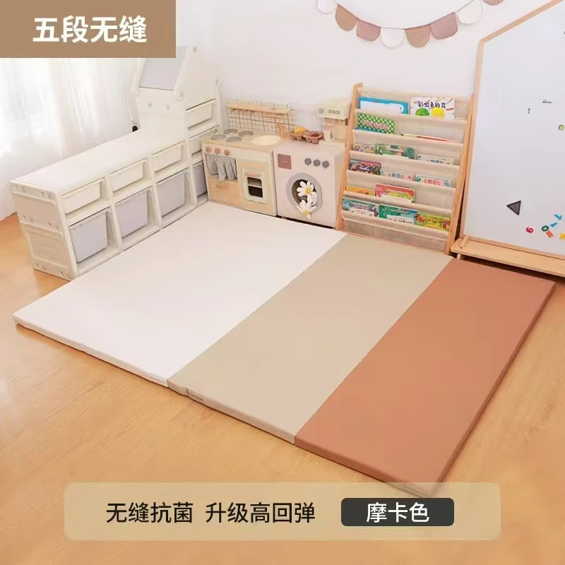 Alfombra de gateo Fanyibaby IXPE, alfombra de gateo plegable de PU de grado A para madres e infantes, alfombra de suelo para sala de estar y centro de educación temprana para niños.