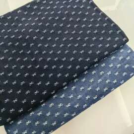 少女心蝴蝶结工艺水洗牛仔布提花制衣面料diy靠抱枕头鞋包帽等