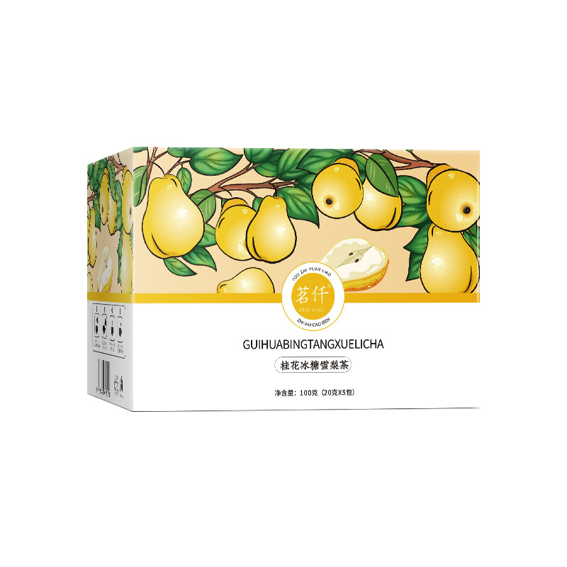 キンモクセイと氷砂糖入り雪梨茶、卸売箱入りハーブティー、ドロップシッピング、健康維持用花茶、美容用
