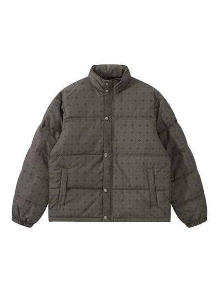 Cross-Border Amazon Exclusive Supply of New Cross-Patterned Croton down Jackets, Unisex Warm Coats Wholesale