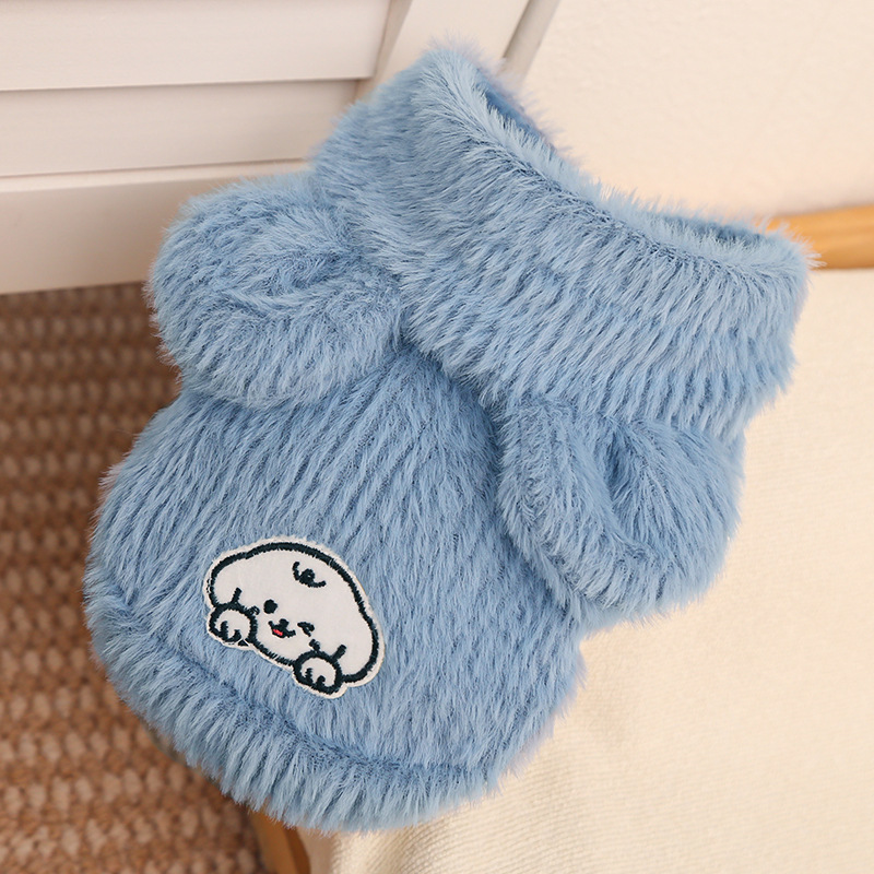 秋冬宠物仿貂绒猫咪狗狗衣服饰用品连帽马甲背心泰迪比熊柯基法斗|undefined