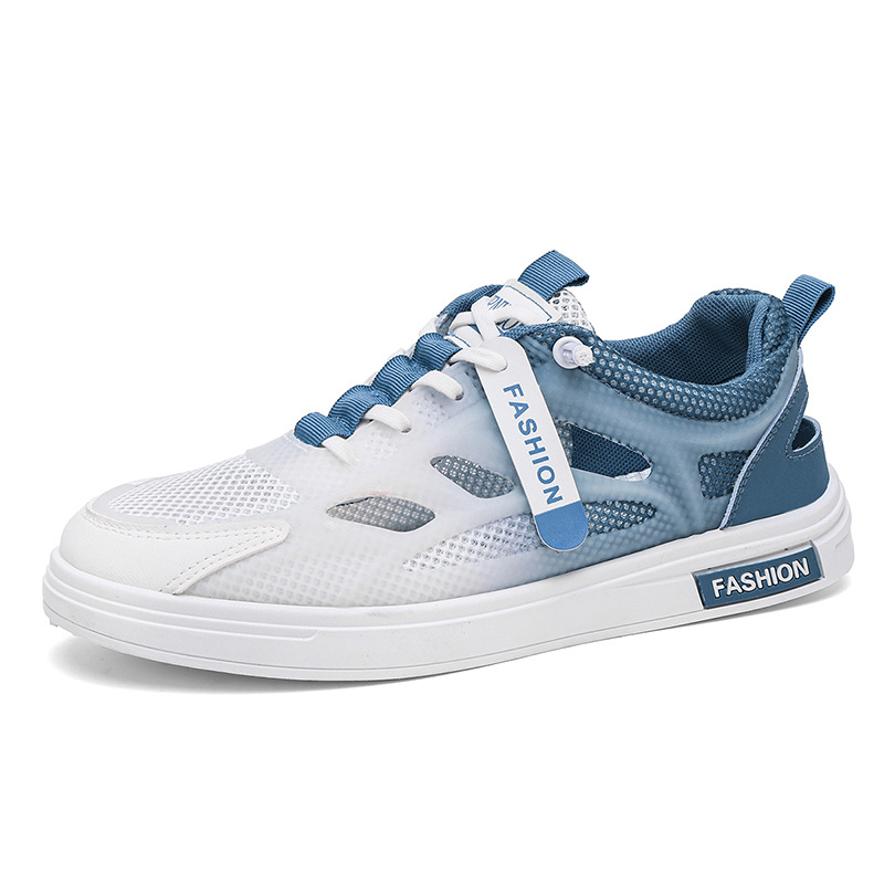 Zapatos de hombre 2026 verano transpirables huecos zapatos de malla zapatos de skate para estudiantes zapatos casuales para hombres al aire libre