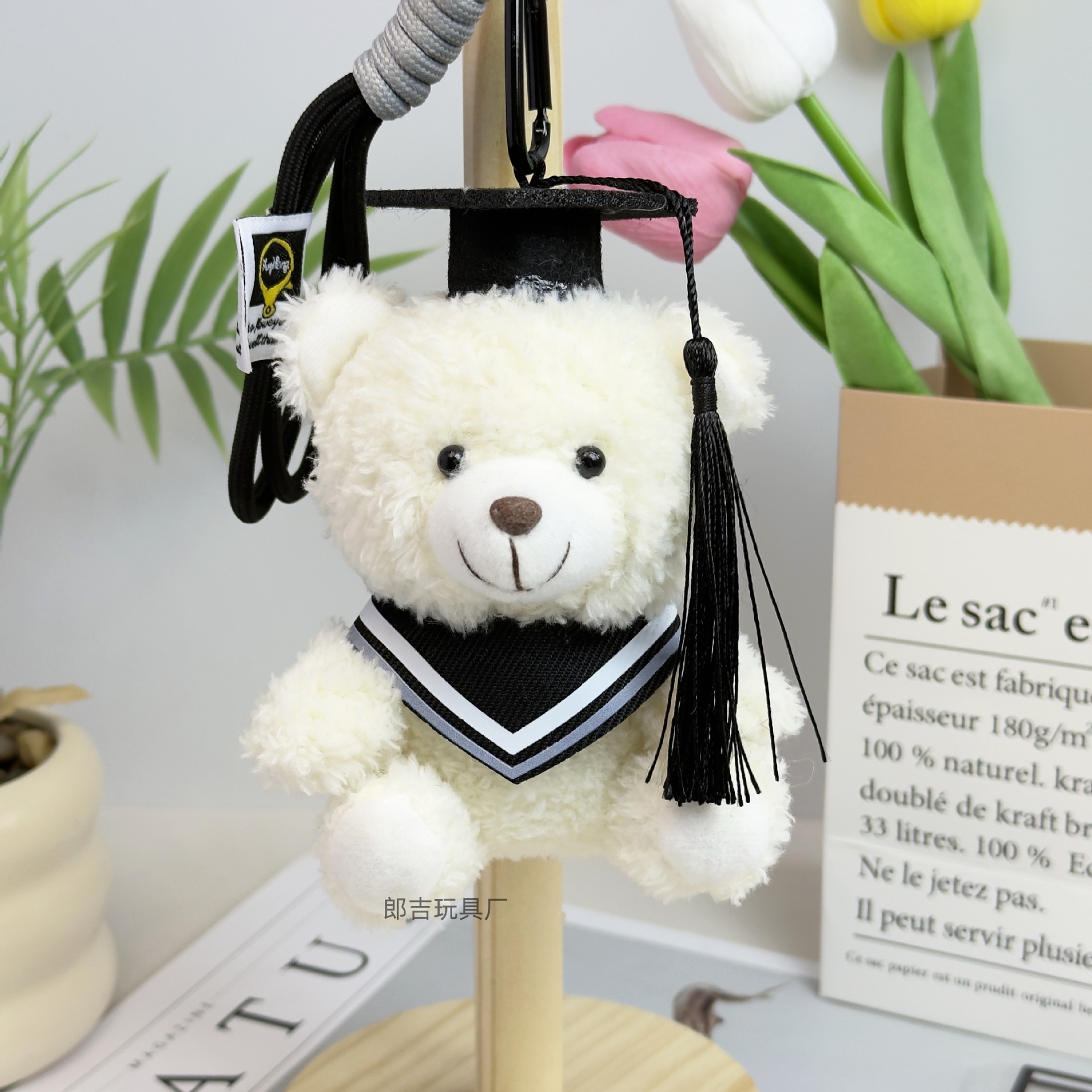 Temporada de graduación oso Teddy Teddy Teddy Teddy sombrero doctor uniformes de regalos impresa logotipo escolar