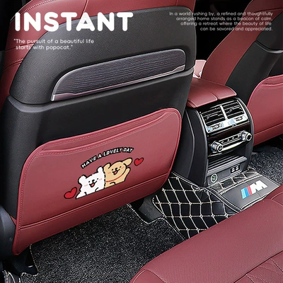 Chair back anti-kick pad: Seat Cushion Anti-Wear Pad Cute