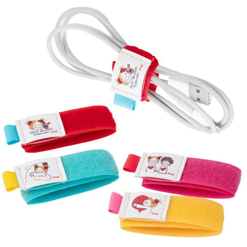 日系アニメcocoちゃんカラーデータケーブル収納器マジックテープ付きヘッドセット|undefined