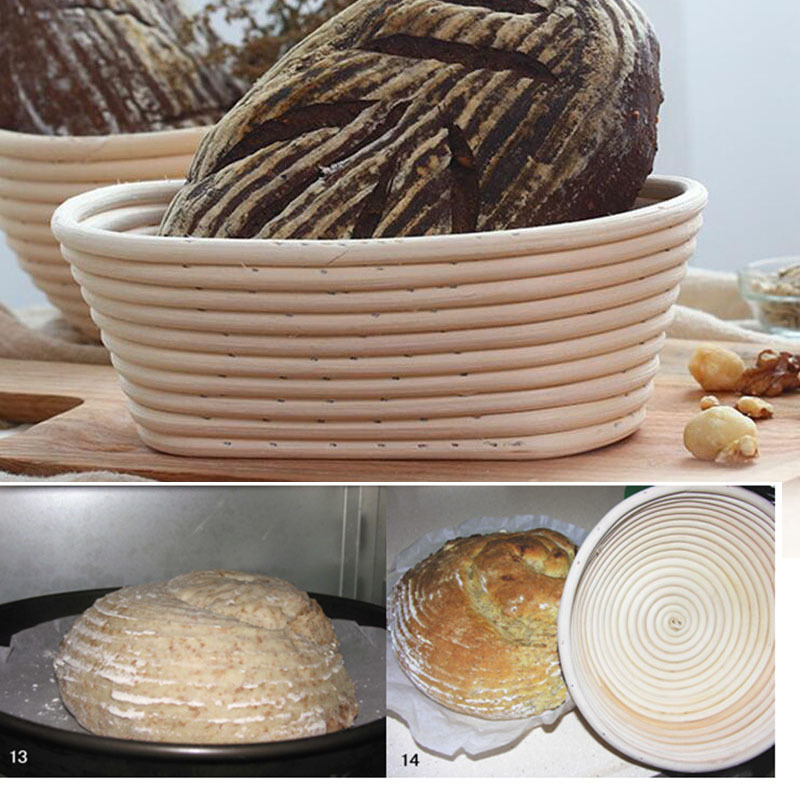 发酵藤制品 欧式面包工具面包店烘焙 圆形篮子乡村面包篮
