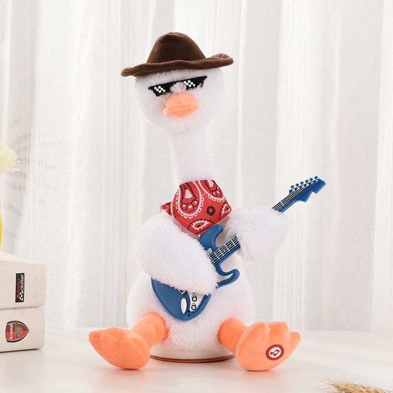 Plush Electric Toys Can Sing And Learn Tongue Recording, Dancing Duck Band, Internet Celebrity Vibrato Sand Sculpture Toy