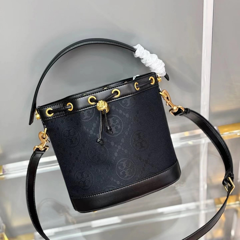 Tortyburch レトロキャンバスフォーチュンバケットバッグワイン樽バッグ老眼大容量シングルショルダークロスボディハンドバッグレディースバッグ|undefined