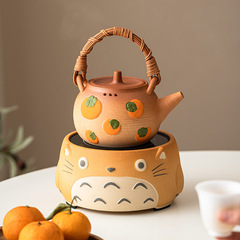 Manufacturer Totoro electric pottery stove for making tea around the stove new indoor household cute tea maker side handle teapot set tea stove
