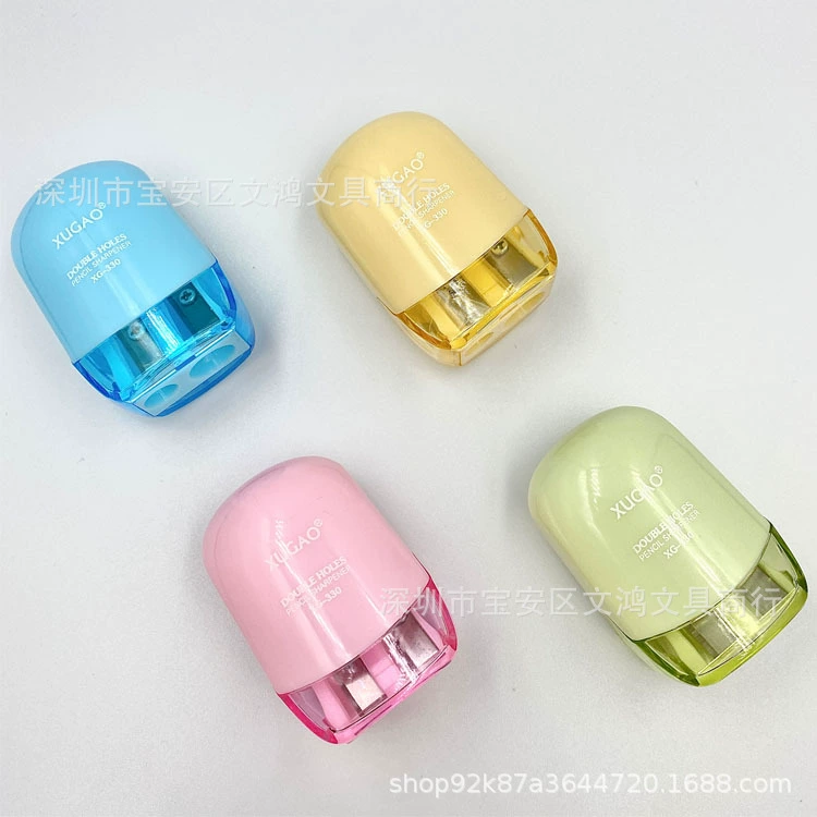 Простая Macaron Color Геометрическая точилка для карандашей Студенческие учебные принадлежности Мини-портативная точилка для карандашей Оптовая торговля с фабрики