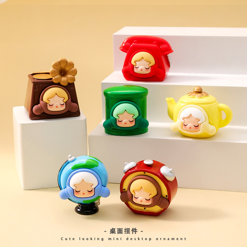 复古萌粒盲盒 diy树脂桌面车载小摆件装饰品配件萌粒潮玩盲盒批发|undefined
