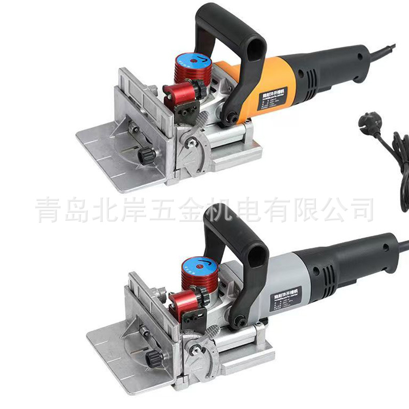 Máquina ranuradora de paneles de pared para carpintería, máquina ranuradora horizontal pequeña portátil, ranuradora de línea de tierra, ranuradora portátil dos en uno