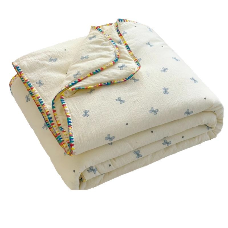 Hilo antibacteriano de doble capa edredón de verano edredón fresco de verano dormitorio pequeño fresco edredón de aire acondicionado lavable a máquina edredón fino